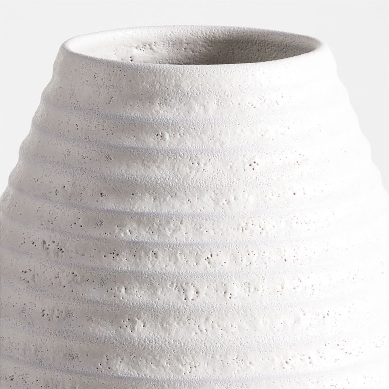 Otsu Tall White Ceramic Textured Vase 16" - image 7 of 9