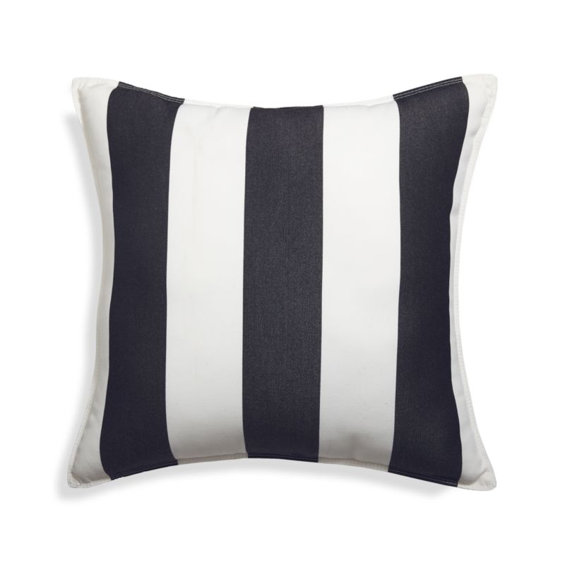 Sunbrella ® Cabana Black Stripe 20"x20" Outdoor Pillow - image 6 of 7