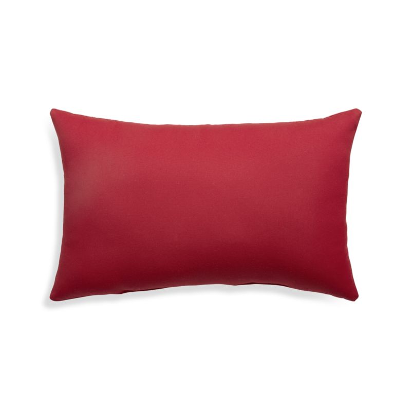 Sunbrella ® 20"x13" Jockey Red Outdoor Lumbar Pillow - image 2 of 3