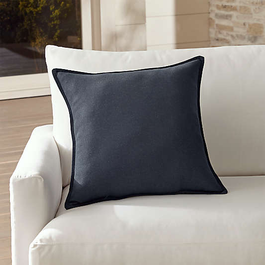 Sunbrella ® Dark Navy 20" Sq. Outdoor Pillow