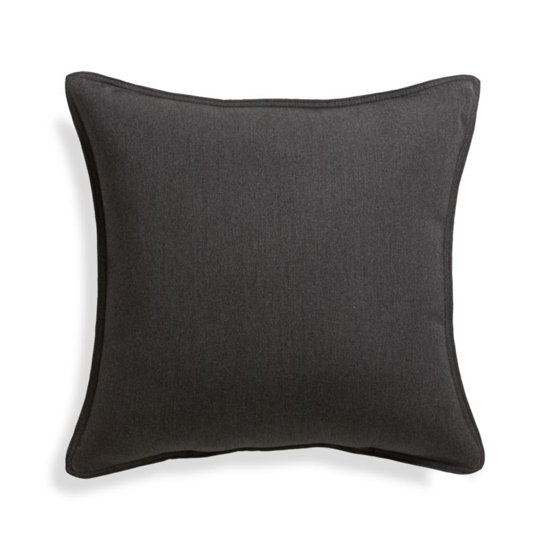 Sunbrella Charcoal Outdoor Pillow Crate Barrel