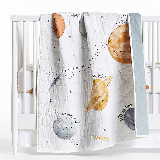 Outer Space Organic Cotton Baby Crib Bedding Set