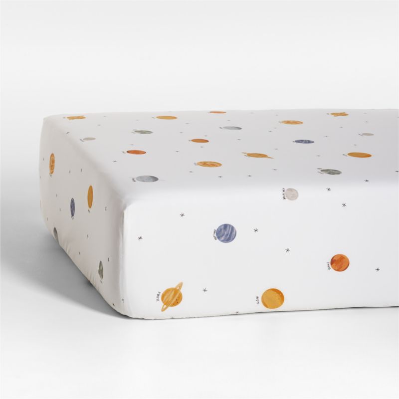 Viewing product image Stay Cool Outer Orbit Organic Cotton Baby Crib Fitted Sheet - image 1 of 6