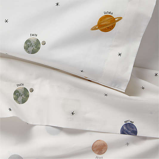 Stay Cool Outer Orbit 100% Organic Cotton Toddler Sheet Set