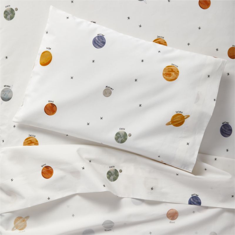 Viewing product image Stay Cool Outer Orbit Organic Cotton Toddler Sheet Set - image 1 of 5