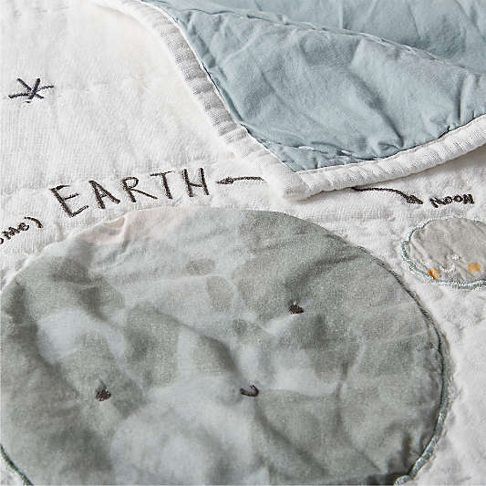 Outer Space Organic Cotton Kids Quilt Bedding Set