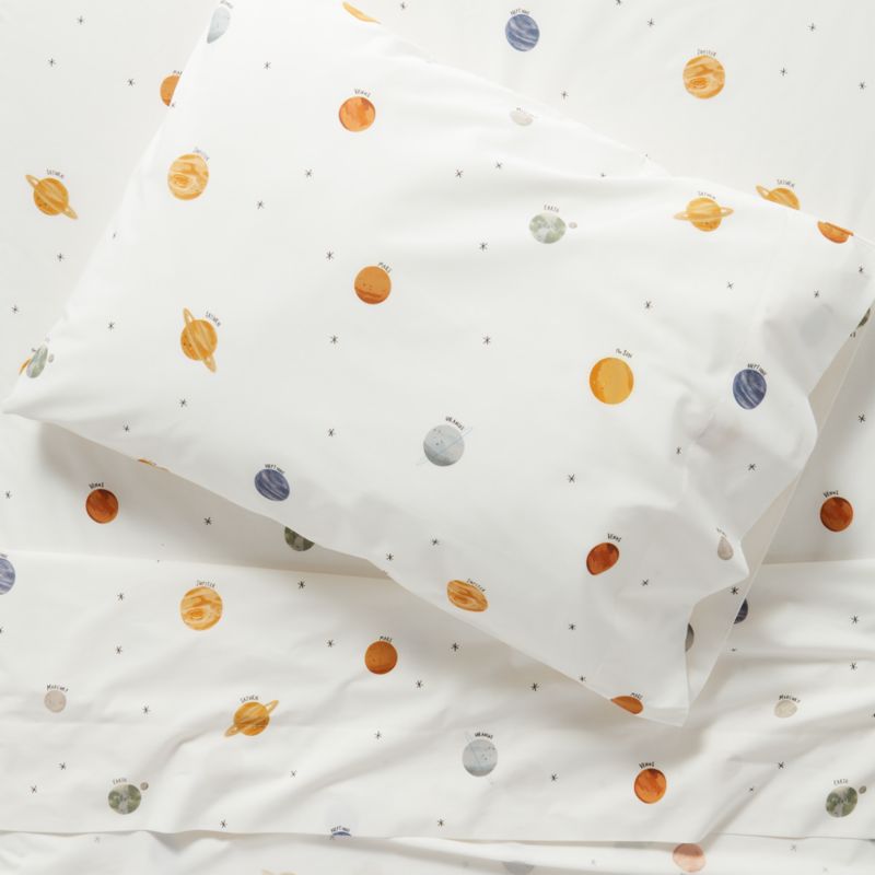 Outer Space Organic Cotton Kids Twin Sheet Set