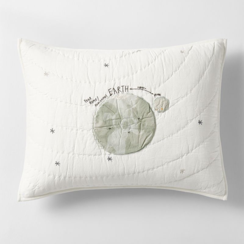 Viewing product image Outer Space Organic Cotton Kids Pillow Sham - image 1 of 6