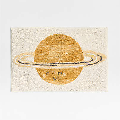 Outer Space Cotton Kids Bath Mat