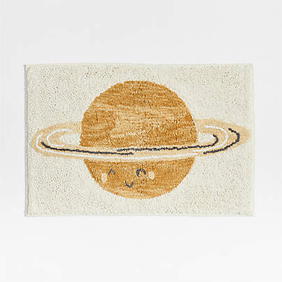 Outer Space Cotton Kids Bath Mat