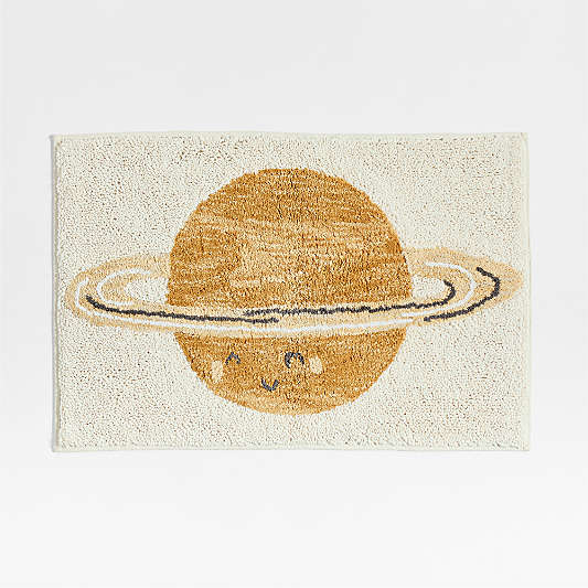 Outer Space Cotton Kids Bath Mat