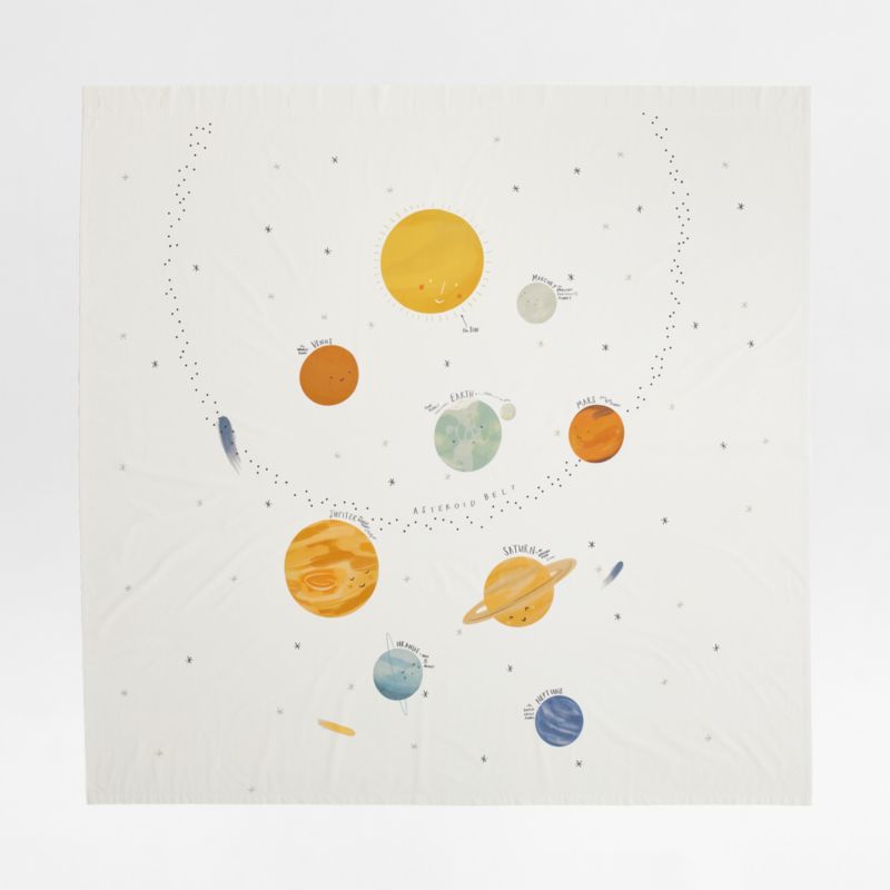 Outer Space Cotton Kids Shower Curtain - image 2 of 5