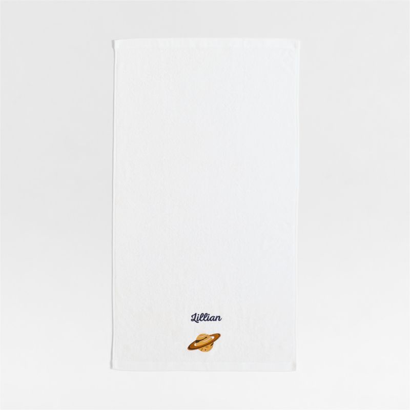 Outer Space Embroidered Organic Cotton Kids Bath Towel - image 2 of 6