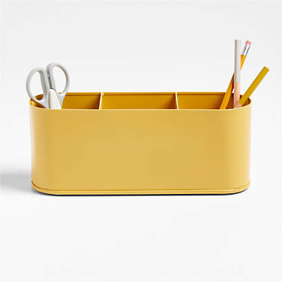 yellow metal desk