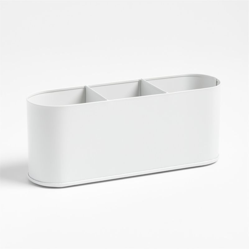 Outline White Metal Study Desk Organizer