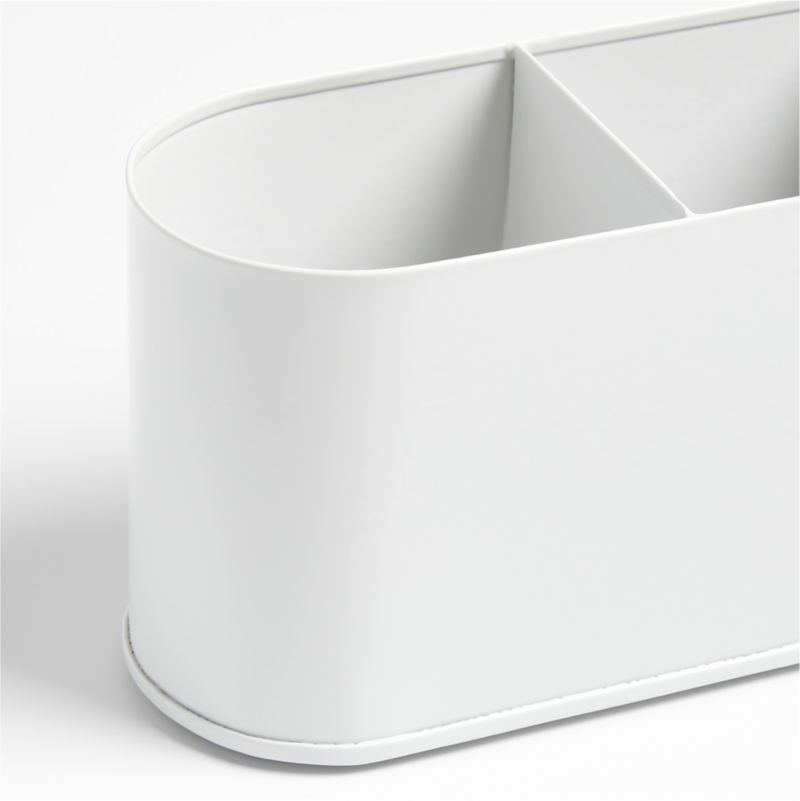 Outline White Metal Study Desk Organizer