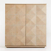 Bardi Ebonized Ash Wood Storage Entryway Cabinet