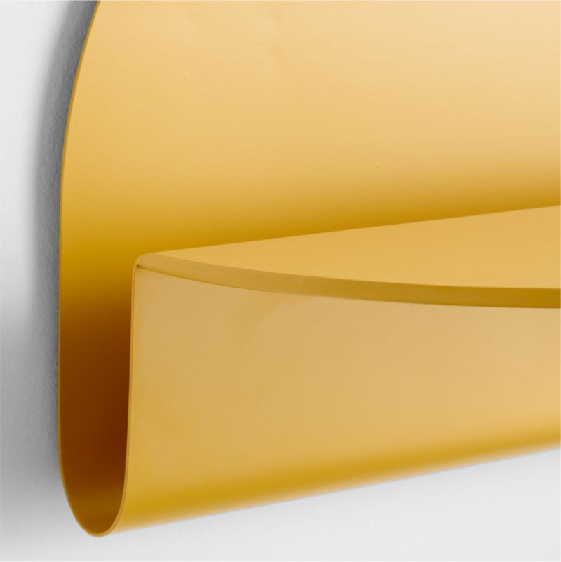 Outline Ochre Yellow Round Metal Kids Wall Shelf - image 4 of 5