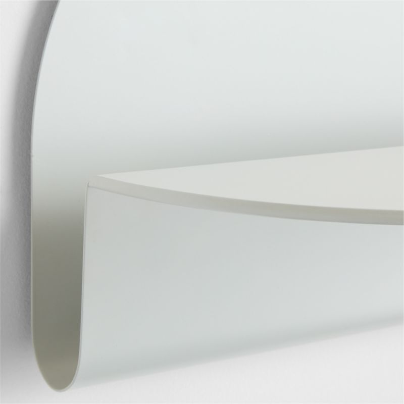 Outline White Round Metal Kids Wall Shelf - image 4 of 5
