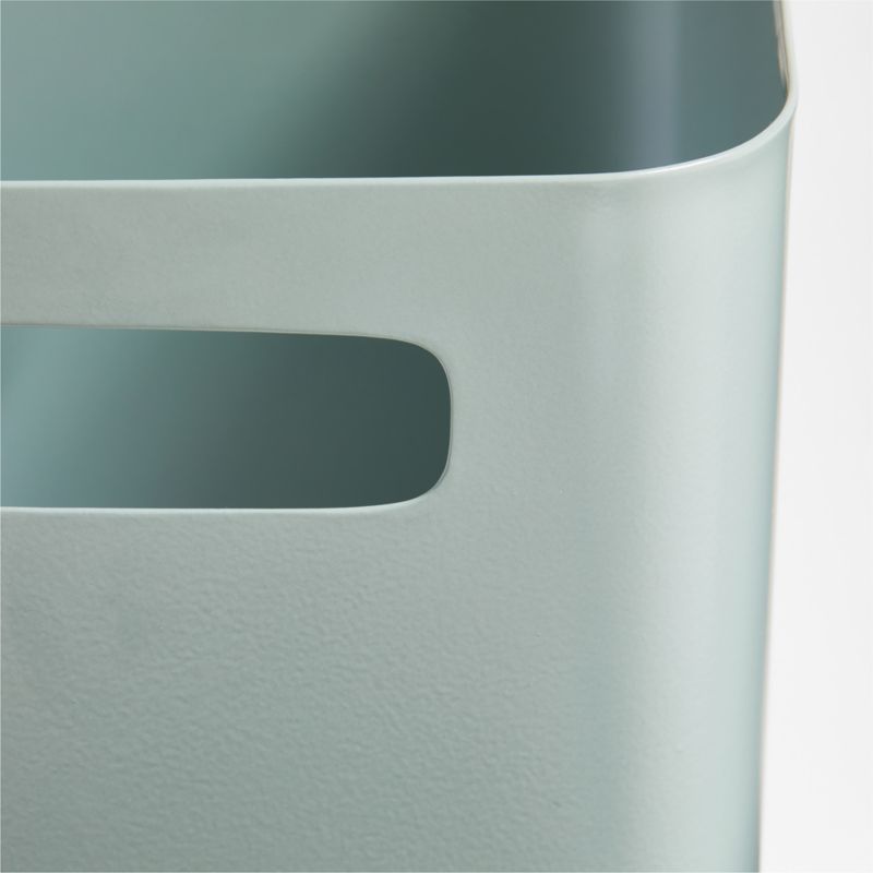 Outline Sage Green Metal Storage Bin with Handles - image 10 of 12