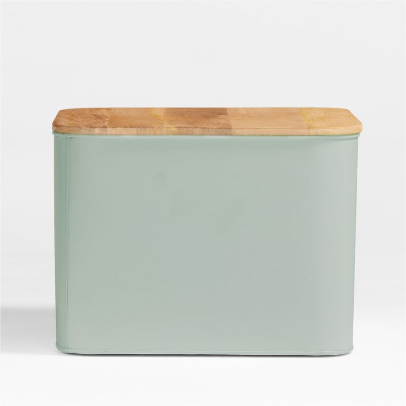 Outline Sage Medium Metal Floor Storage Bin with Wood Lid - image 5 of 7