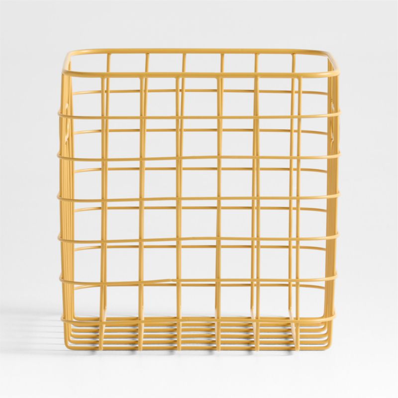 Outline Ochre Wire Metal Storage Bin with Handles - image 2 of 4