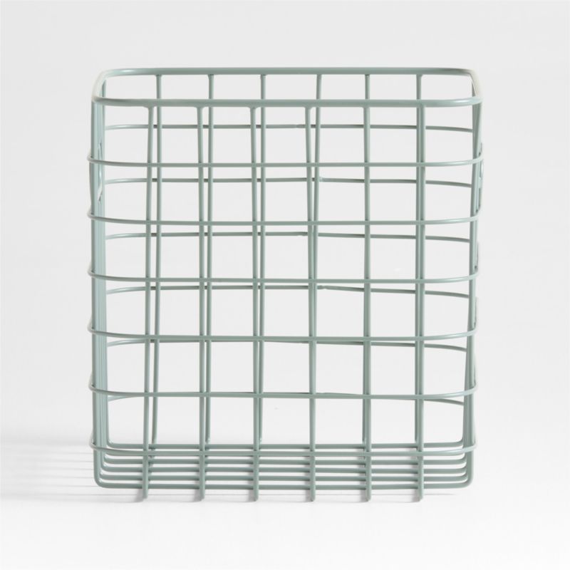 Outline Sage Wire Metal Storage Bin with Handles - image 3 of 5