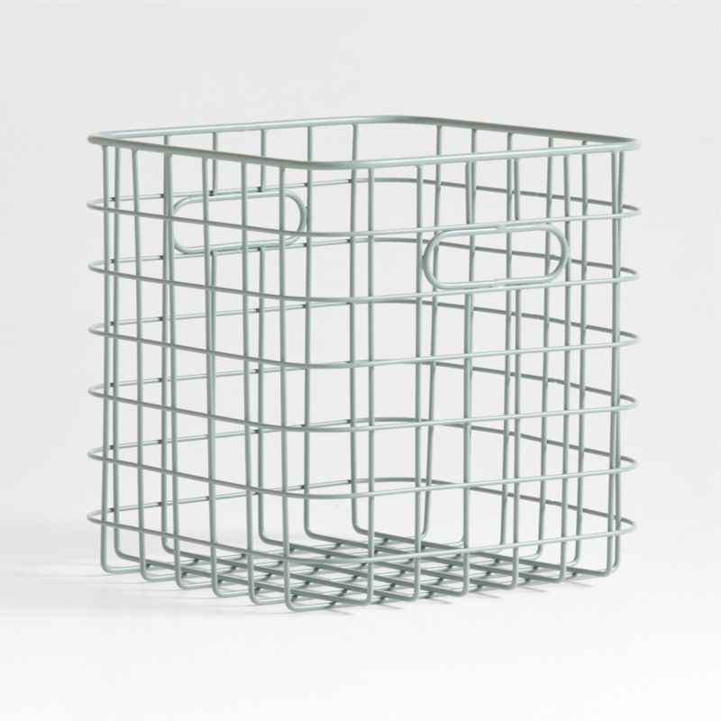 Outline Sage Wire Metal Storage Bin with Handles - image 2 of 5