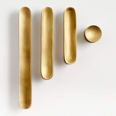 Oval Antique Brass Knob And Bar Pulls, Unusual Brass Cabinet Handles