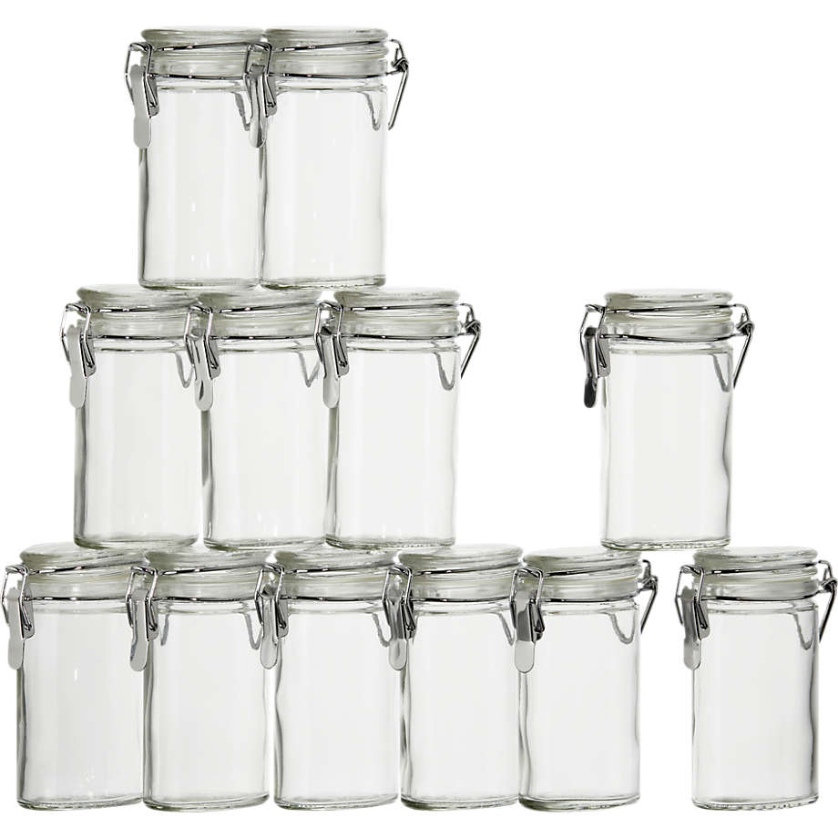 Milk Glass Spice Jars, Set of 4, Vintage White Spice Jars With