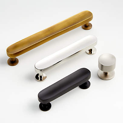 M O D E R N TAKE ON BRASS — The Knobbery, cabinet hardware, door hardware, bath accessories, faucets