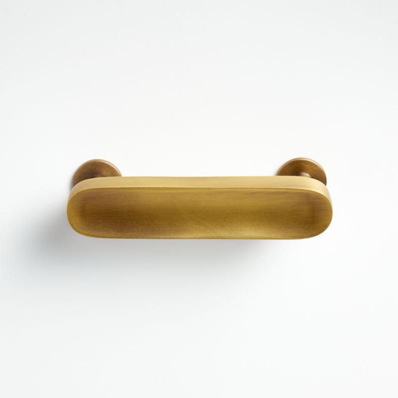 Oval 3" Antique Brass Bar Pull