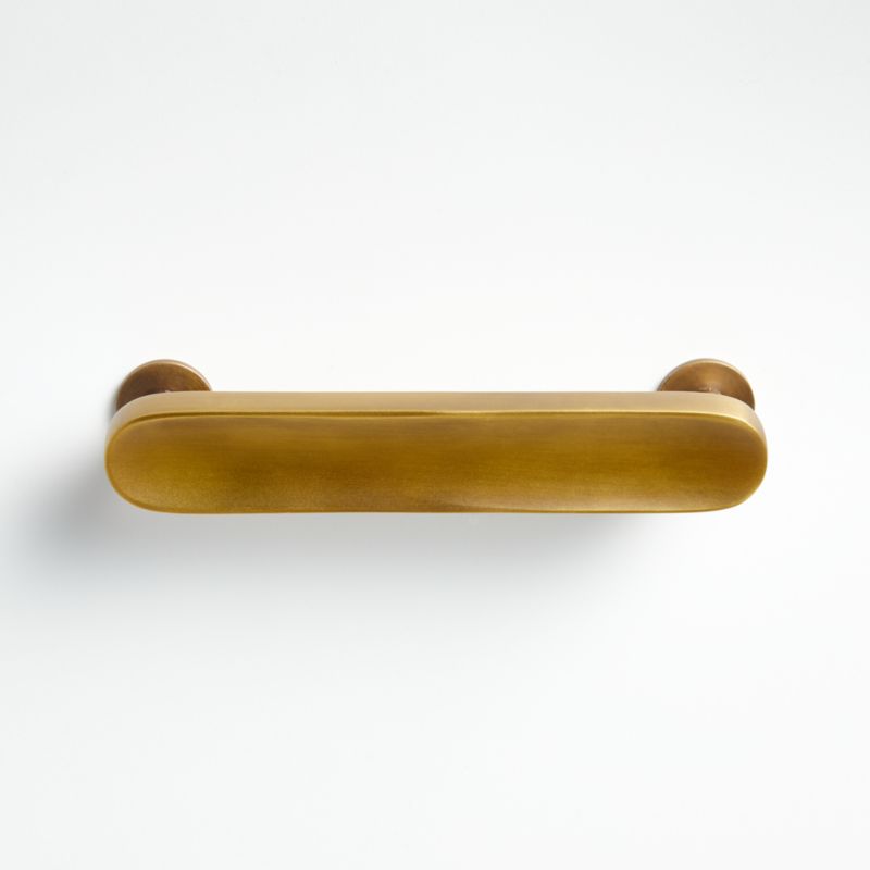 Oval 4" Antique Brass Bar Pull