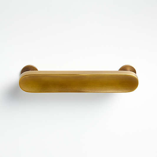 Oval 4" Antique Brass Bar Pull