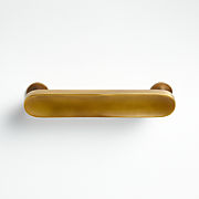 Oval 4" Antique Brass Bar Pull