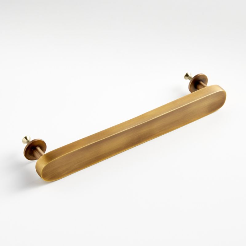 Oval 4" Antique Brass Bar Pull - image 7 of 9