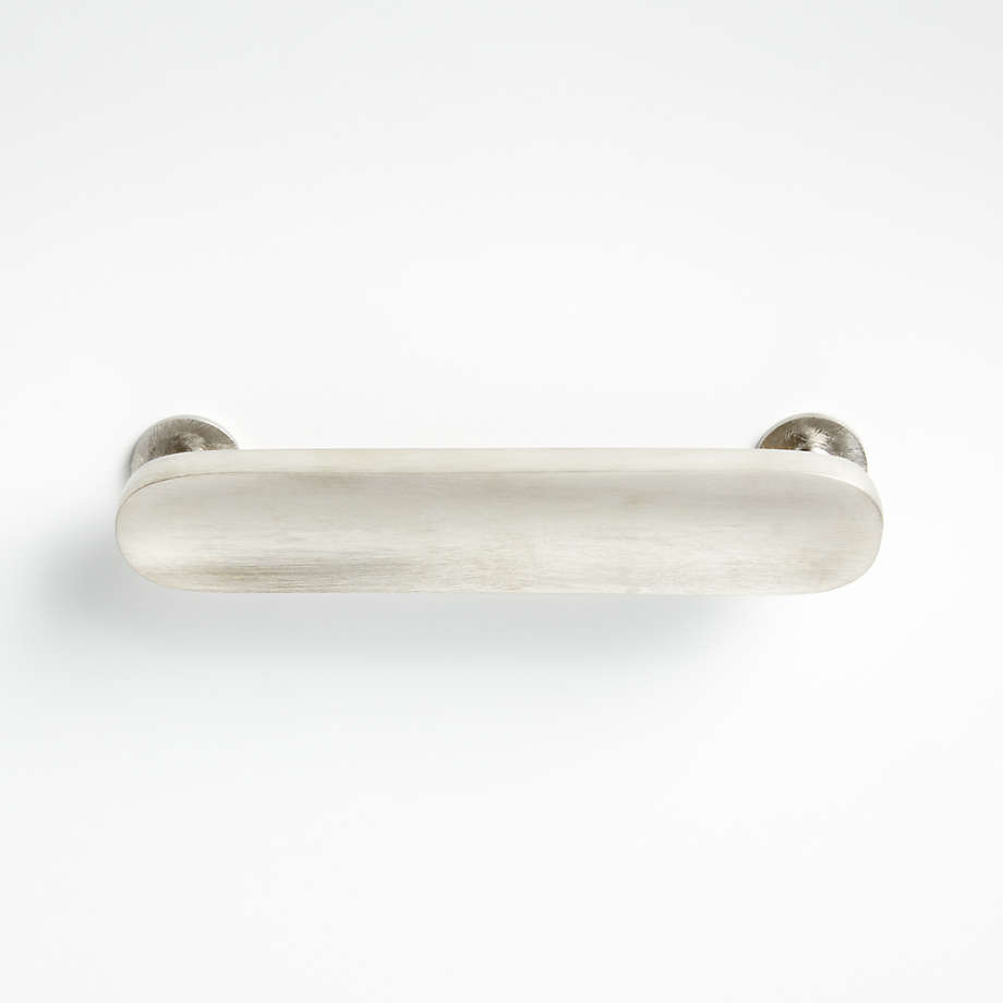 Oval 4" Brushed Nickel Bar Pull + Reviews Crate & Barrel