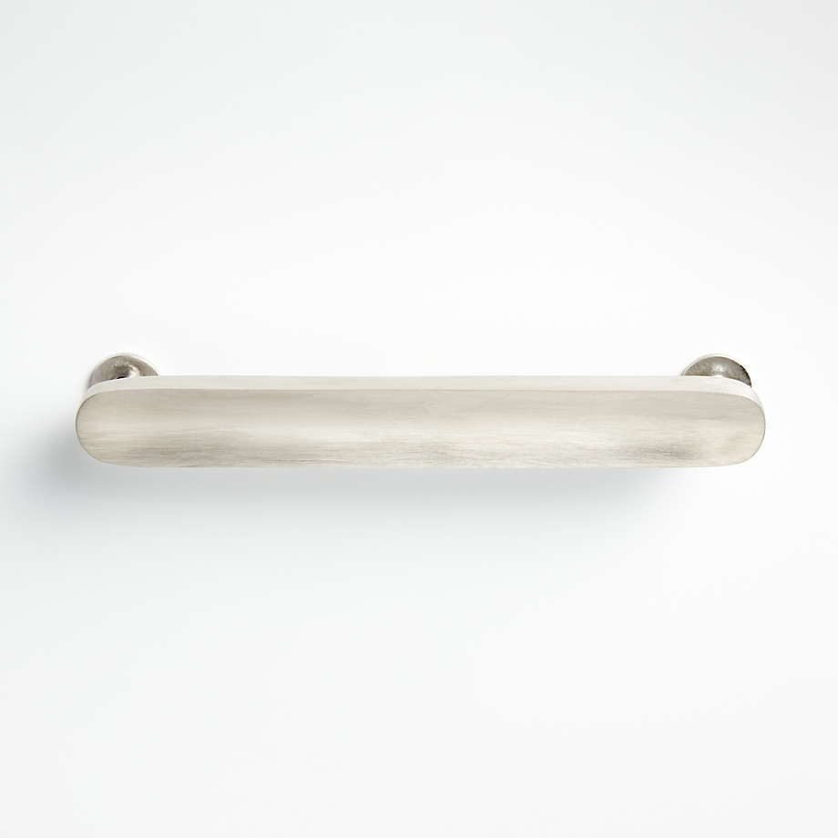 Oval 6" Brushed Nickel Bar Pull + Reviews Crate & Barrel