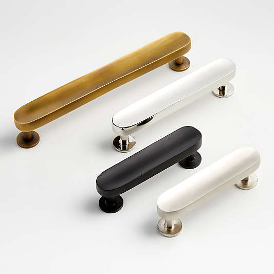 Oval 4" Polished Nickel Bar Pull