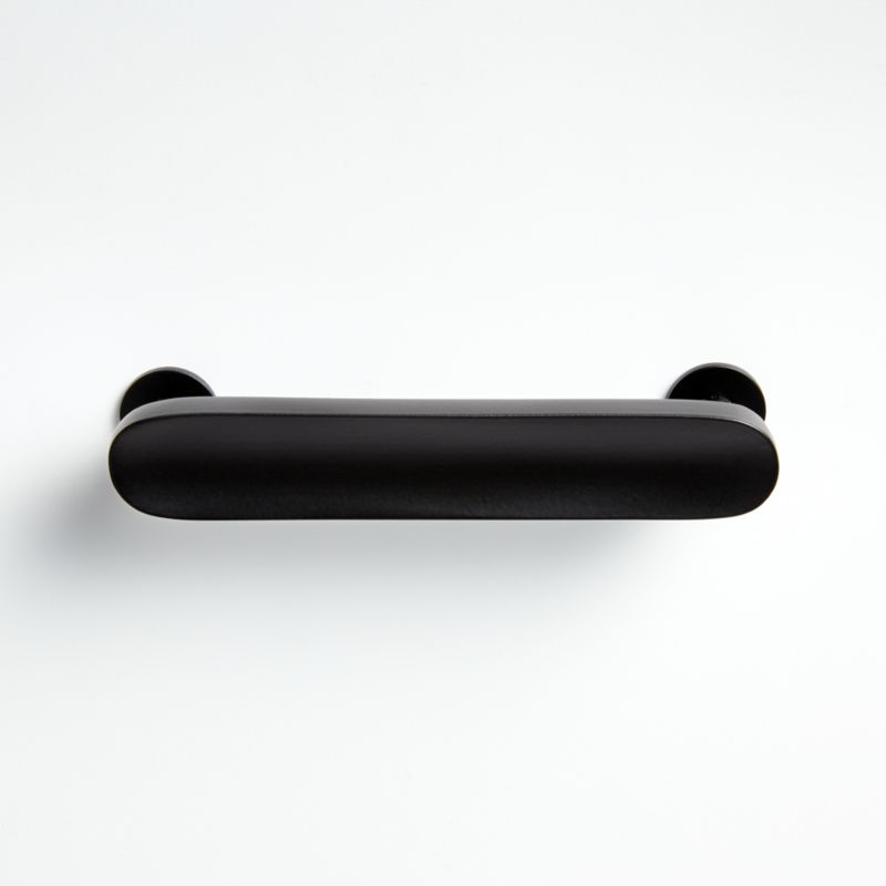 Oval 4" Matte Black Bar Pull