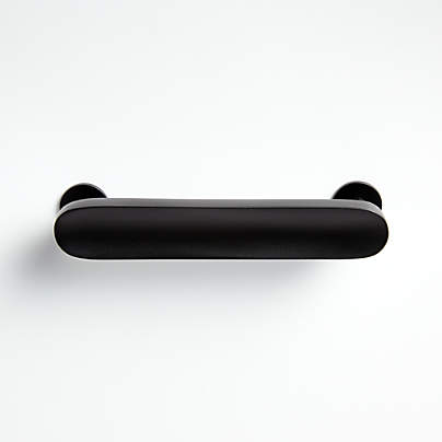 Oval 4" Matte Black Bar Pull