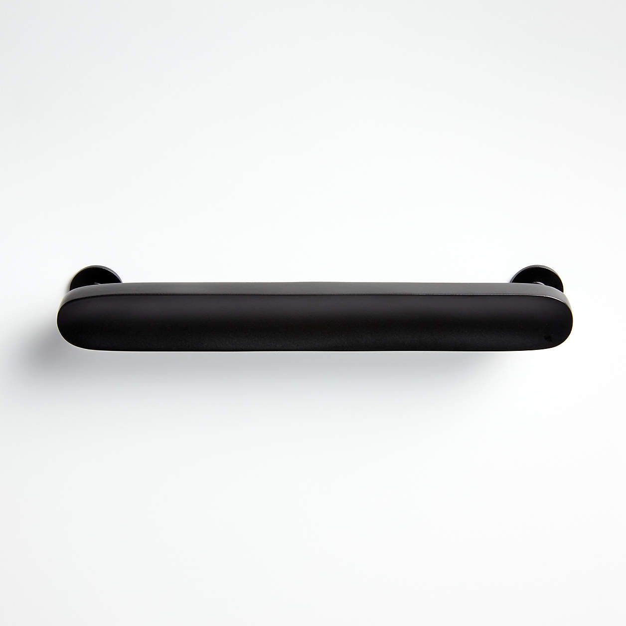 Oval 6" Matte Black Bar Pull + Reviews Crate & Barrel
