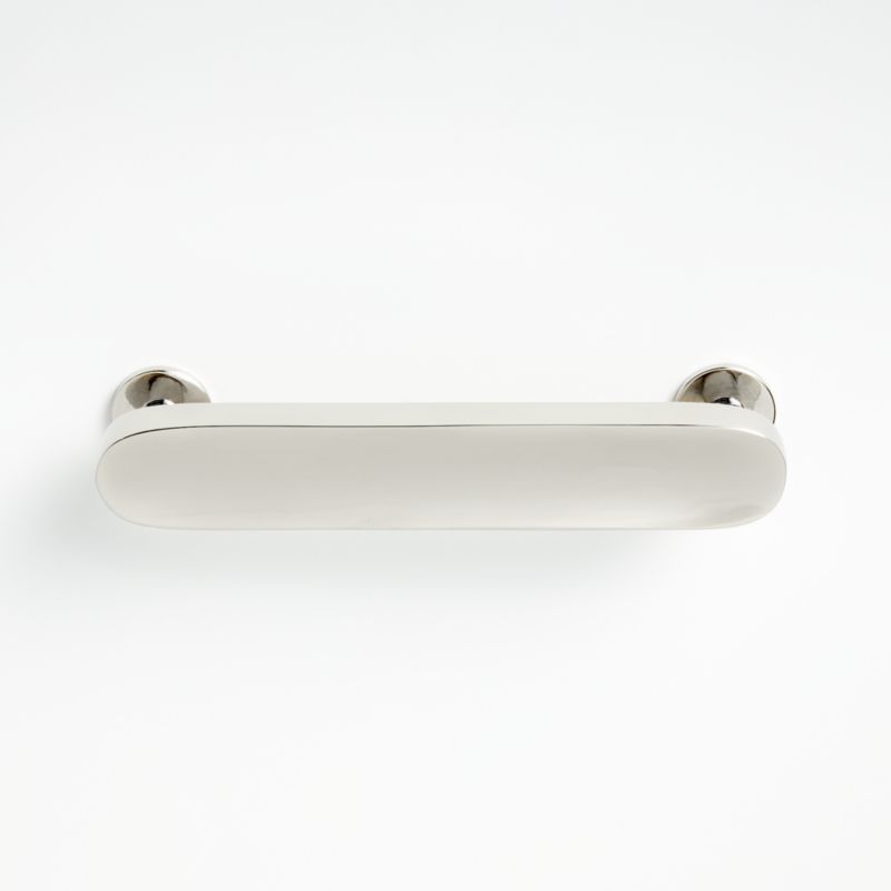 Oval 4" Polished Nickel Bar Pull