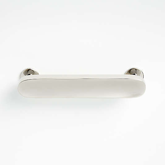 Oval 4" Polished Nickel Bar Pull