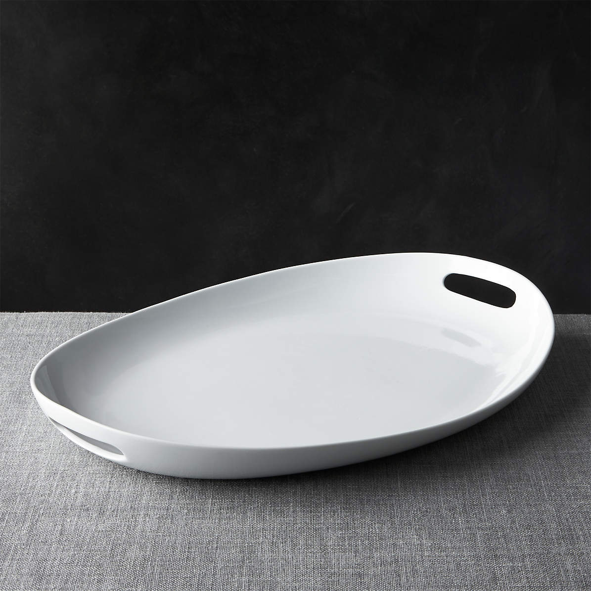 white porcelain serving platter