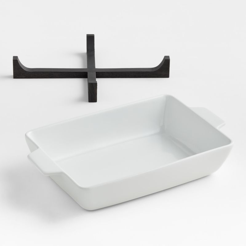 Oven-to-Table Rectangular Baking Dish with Black Wood Trivet - image 5 of 7