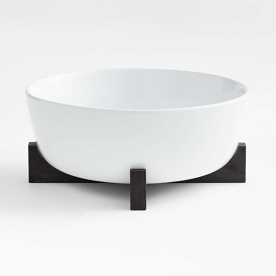 Oven to Table Serving Bowl with Black Wood Trivet