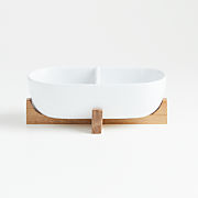 Oven-to-Table Square Baking Dish with Wood Stand
