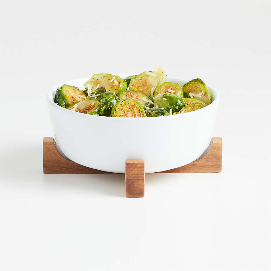 Oven-to-Table Small Serve Bowl with Wood Trivet