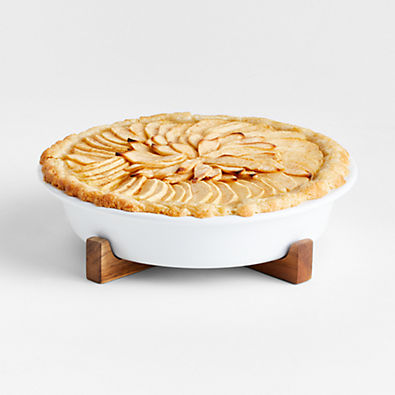 View Oven-to-Table Pie Dish with Acacia Wood Trivet details